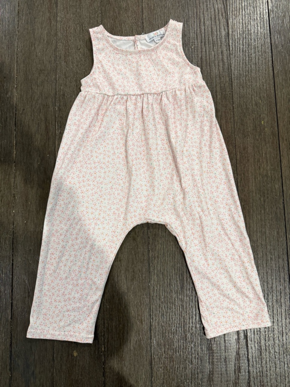 Soft Pink Floral Kids One-Piece Romper